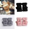 Winter Cycling Gloves Suede Warm Gloves Flip Cover Half Finger