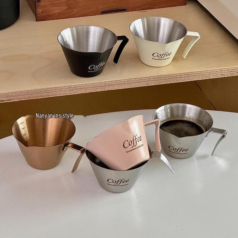 Qiwei 304 Stainless Steel Espresso Measuring Cup with Scale