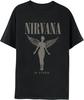 Nirvana In Utero Потертый Логотип Взрослая Футболка с Коротким Рукавом 90-е Гранж Музыка Винтажный Стиль Графические Футболки