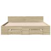 VidaXL Bed Frames and Drawers Sonoma Oak 140x190 Cm Engineered Wood, Bed, Storage Bed, Double Bed Frame, Bed 3280764