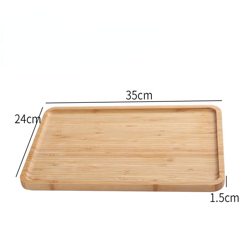 Японский бамбуковый поднос для чая с ручками, прямоугольный поднос из бамбука Nan, домашние чайные чашки с тарелкой, поднос для сервировки