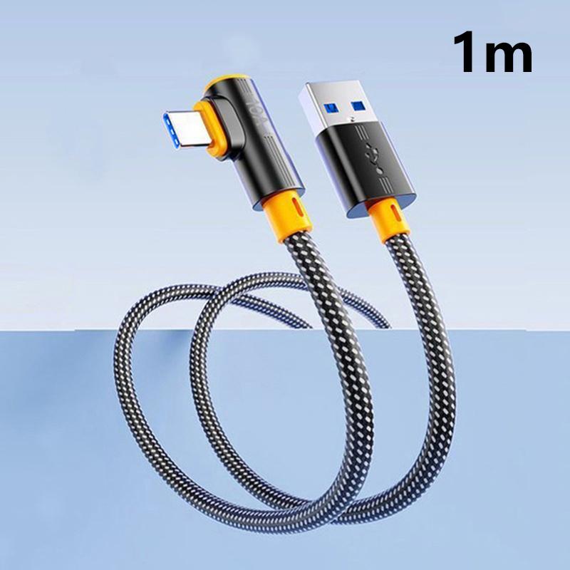 240 В Super Flash Зарядный Кабель Данных USB на Type C Угловой 90° Кабель Данных 1 м / 1,5 м / 2 м / Быстрая Зарядка