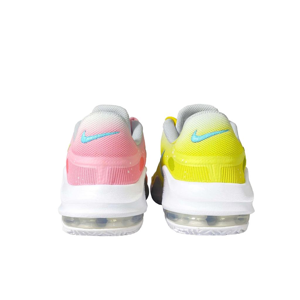 Nike Air Max Impact 4 Cushioning Abrasion Resistant Rebound Low top Basketball Shoes Men's Pink Yellow DM1124-100(Team1097- )