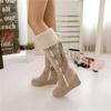 Fashion Snow Boots Women Winter Shoes Warm Cotton Shoes Cold Winter Knee High Footwear Ladies Platform Wedge Heels Plus Size 43