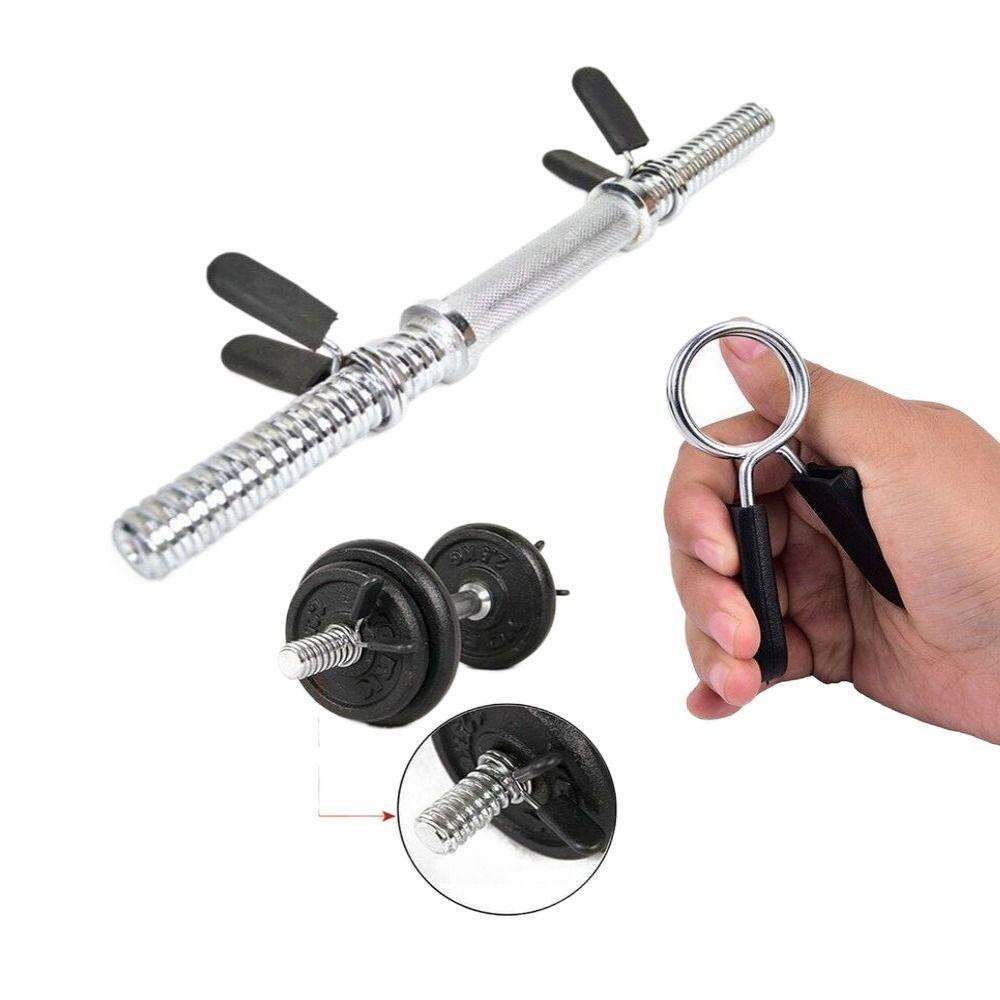 Spring Collar Clips Dumbbells Clips Stainless Steel Weight Lifting Bar Clips Gym Fitness