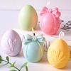 3D Relief Butterfly Bow Egg Shaped Silicone Mold Diy Easter Eggs Aromatherapy Candles Soap Plaster Resin Crafts For Home Decor