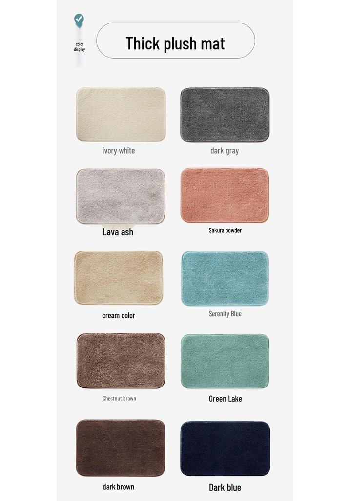 High-Pile Non-Slip Water-Absorbing Floor Mat for Kitchen & Bathroom