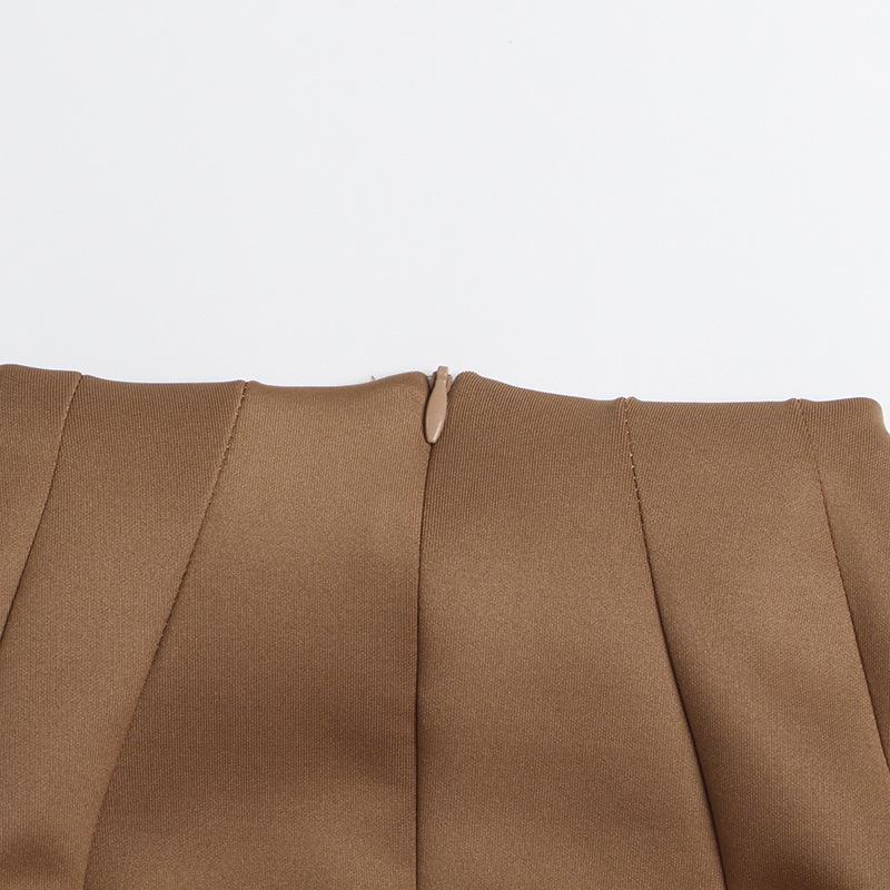 Шикарное миди-платье с плиссировкой и вставками: Без рукавов, воротник-стойка, зрелый стиль для весны 2025