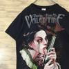 Ремейк Футболка унисекс в ретро-стиле группы Bullet For My Valentine Черная Перепечатка Футболка унисекс