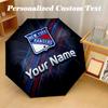 Автоматический 8-реберный зонт New York Rangers, Персонализированный складной зонт с текстом имени, Зонт от дождя и солнца, Подарок