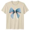 Blue Watercolor Bow Fashion Accessory Unisexs Unisexs Unisex Graphic Tee