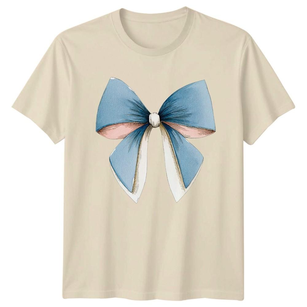 Blue Watercolor Bow Fashion Accessory Unisexs Unisexs Unisex Graphic Tee