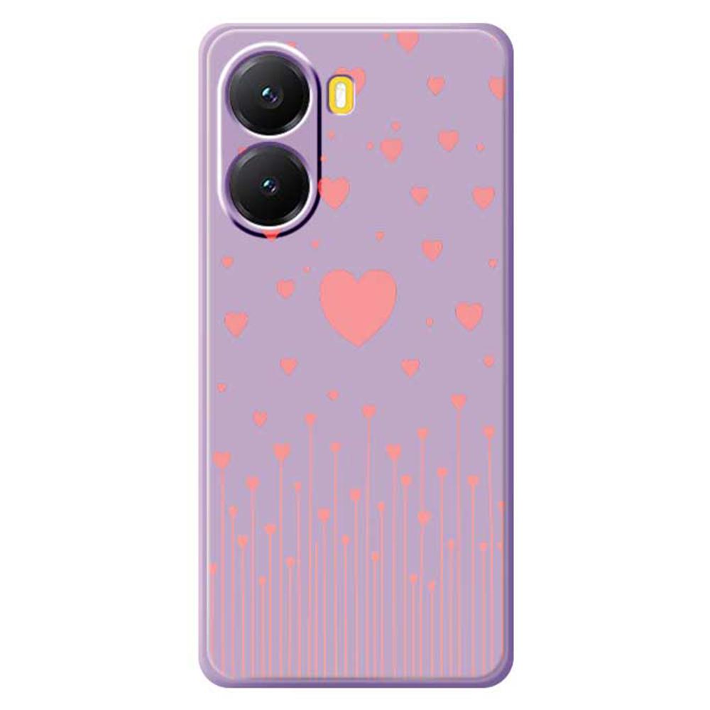 For Xiaomi Redmi Turbo 4 5G/Poco X7 Pro 5G Case Pink Love Pattern Printing Straight Edge TPU Phone Back Cover