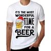 It's The Most Wonderful Time for A Beer Shirt Men T-Shirt Christmas Beer Print Tops Women Short Sleeve Oversize Men Brand Tshirt