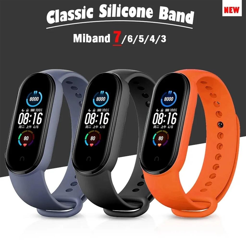Универсальный ремешок для часов Mi 7/6/5 Mi Band 7, умный спортивный браслет Mi Band 7, сменный силиконовый ремешок Mi Band 7, ремешок на запястье