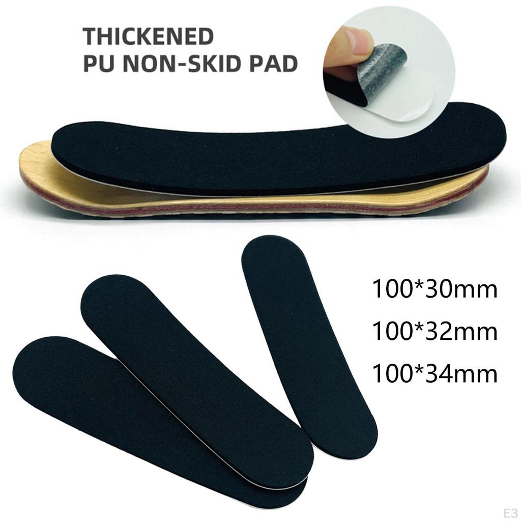 3 шт., профессиональные наклейки для скейтборда на палец, 100 мм x 30 мм, нескользящая удобная накладка на гриф