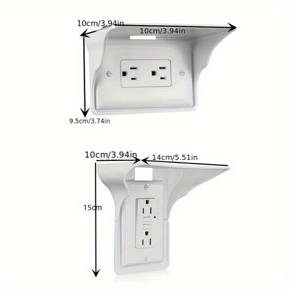 Пластиковый USB-стеллаж для гостиных Держатель для зарядки телефона Стеллаж для переключателей Полка с розетками Хранение в ванной