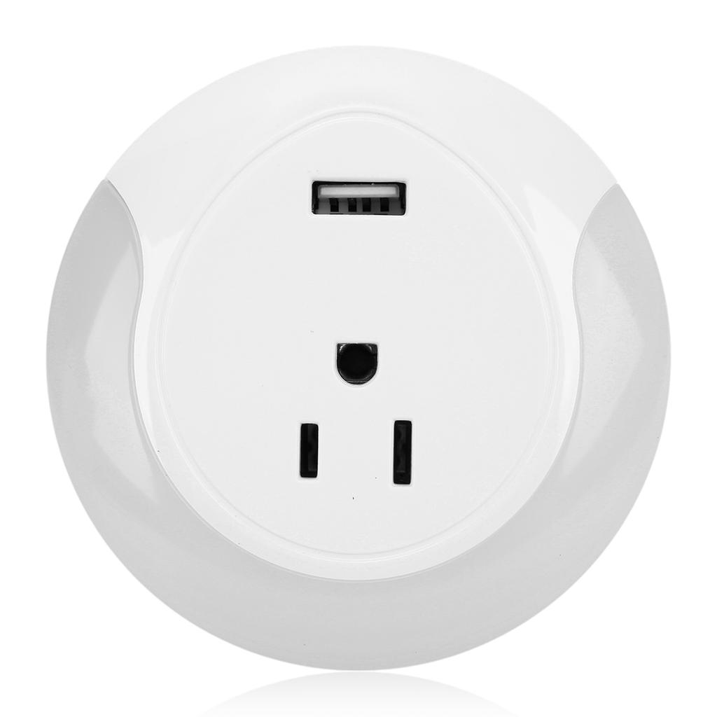 Smart Plug APP Remote Control WIFI Outlet with Timer Function USB Night Light 100‑240VUS Plug