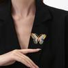 Брошь в форме бабочки Унисекс С инкрустацией бриллиантами Сплав Значок Модный и универсальный Одежда Рюкзак Шарф Аксессуары Брошь