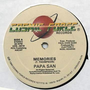 12inch Record PAPA SAN - Memories CFR9018 Cosmic Force Re 1990 US Reggae, Ska & Dub Used
