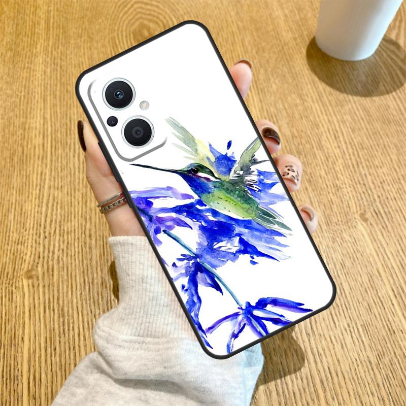 Чехол Колибри и Цветы Для OPPO Reno 10 11 12 13 14 Pro 14F 13F 12F 11F 7 8 Lite Чехол OPPO Find X5 X8 X9 Pro