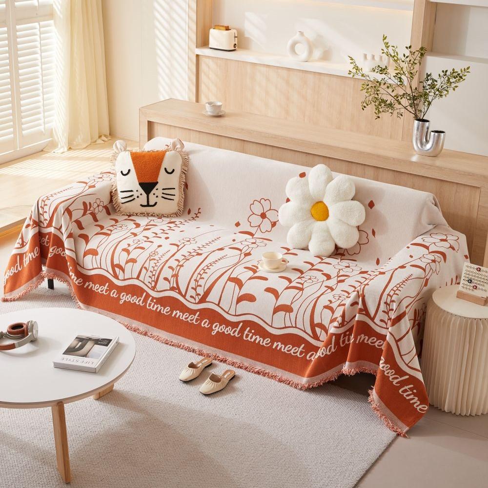 Funda Sofa Home Синель Цветы Диван Коврик Пледы Всесезонный Кемпинг Пикник Одеяло Чехол Чехол для Дивана