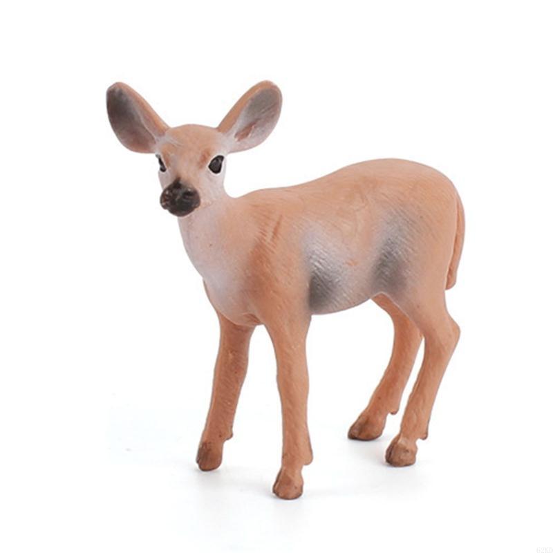 62KD Artificial Deer Family Figurines Miniature Cake Toppers Home Decoration