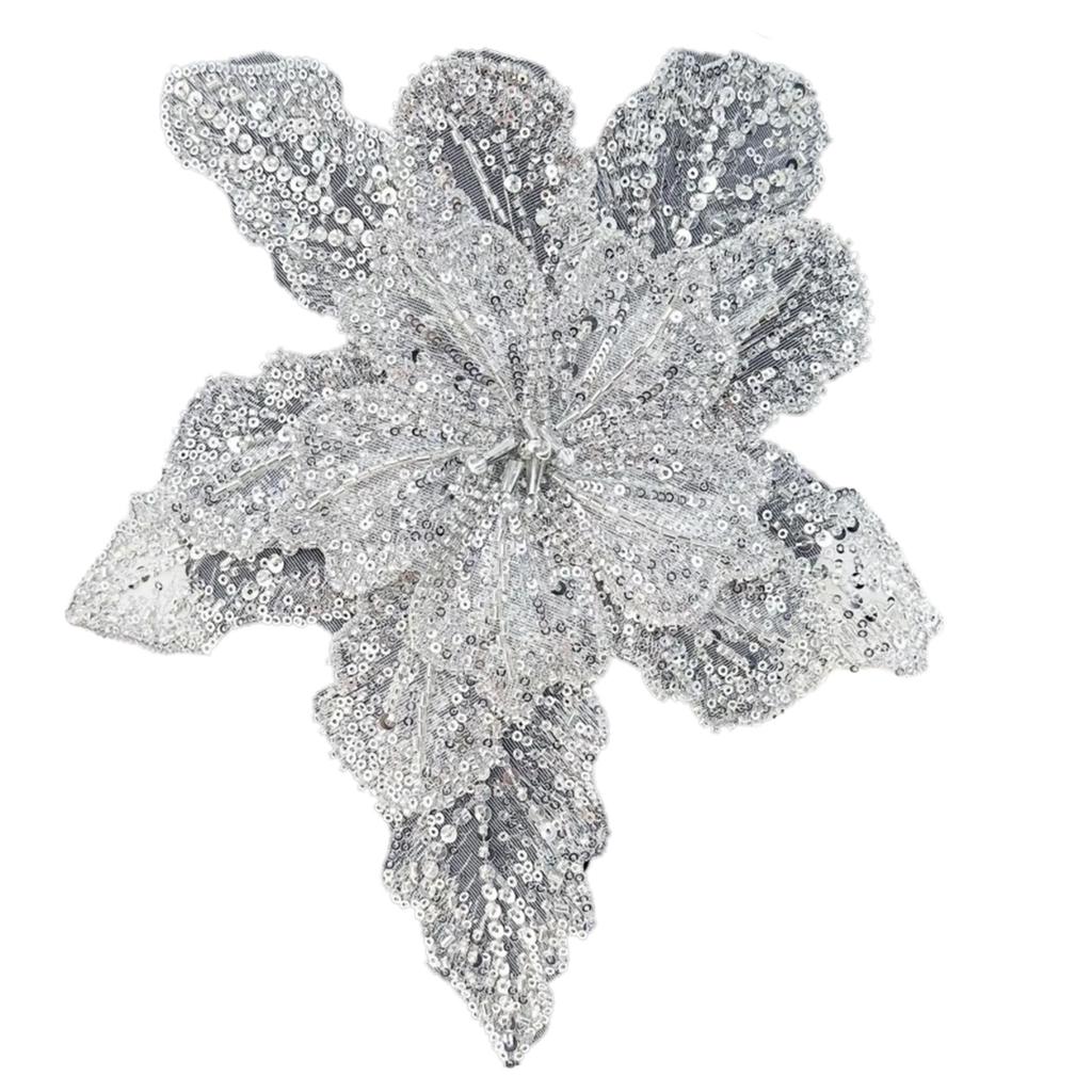 Eye-Catching Sequins Flower Applique for Clothes Hat Sewing Patches DIY Scarf Wedding Dress Decors Accessories