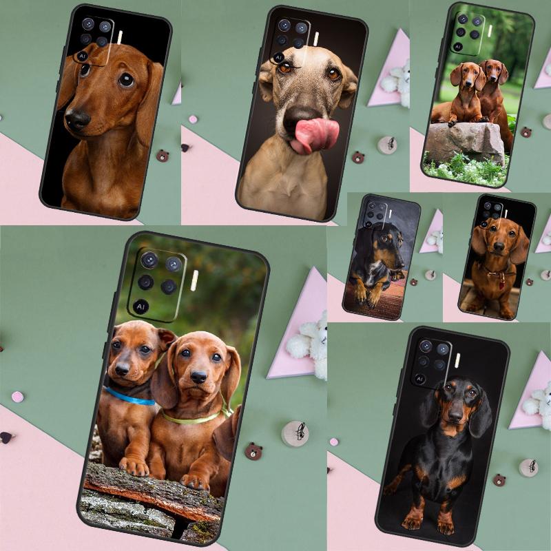 Dachshund Dog For OPPO A80 A60 A40 A5 A6 Pro A15 A17 A57 A16 A76 A96 A18 A38 A58 A78 A98 A54 A74 A94 Case