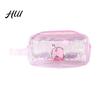 Cute Cartoon Pencil Case Shiny Transparent PVC Makeup Bag Waterproof Travel Cosmetic Wide Edge Storage Pouch Glitter Sequin for Pens Brushes Quicksand