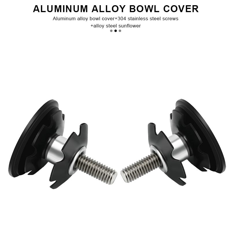 Крышка верхней крышки выноса рулевой колонки для велосипеда Крышка верхней крышки выноса рулевой колонки для велосипеда Болт винта рулевой колонки Гайки-звездочки для трубы передней вилки 1-1/8" 28,6 мм