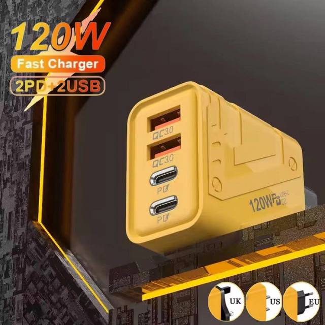 4 порта USB C PD зарядное устройство быстрая зарядка 3.0 тип C USB зарядные устройства для телефонов адаптер быстрой зарядки для iPhone 16 15 14 Samsung Xiaomi Huawei