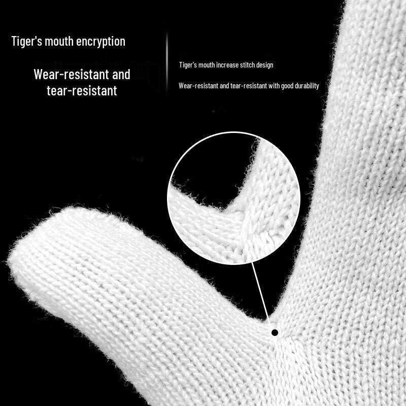 NHZHIWNHZHIW Heavy-Duty White Cotton Work Gloves
