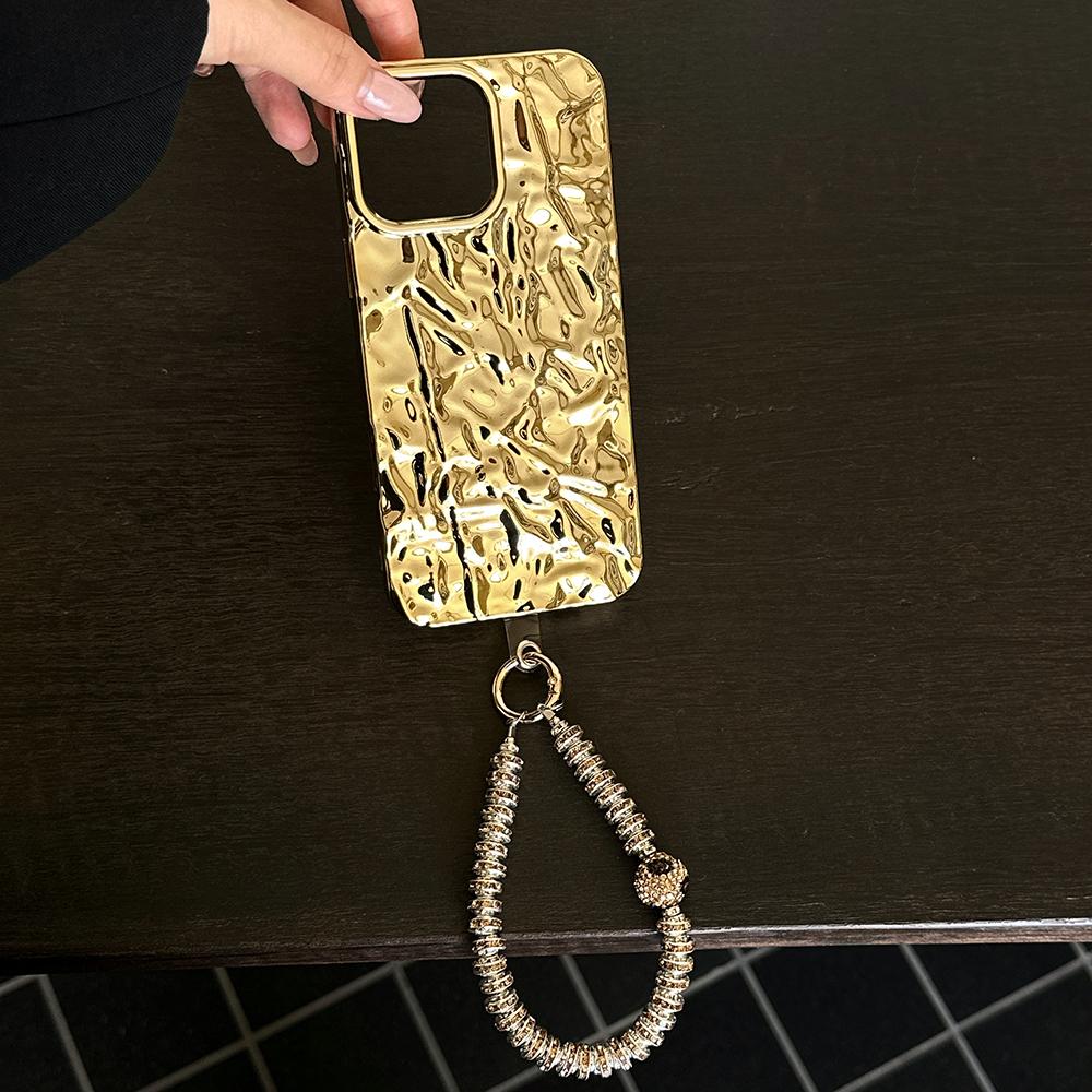 Браслет из жестяной бумаги со стразами Чехол для телефона для iphone 17 16 15 14 13 11 12 Pro Max X XS Max XR Волна Водопад Ударопрочный Мягкий чехол