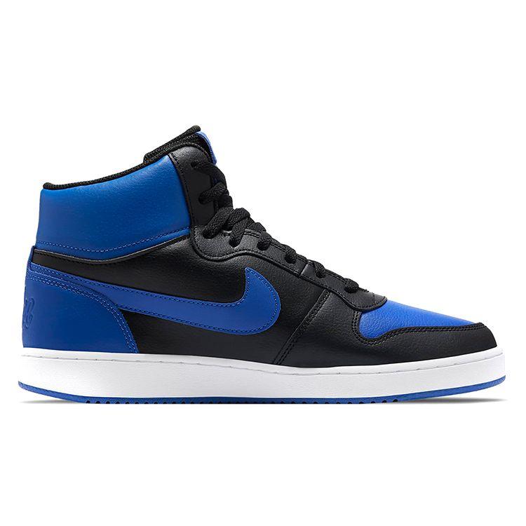 Nike Ebernon Mid Black Game Royal мужские кроссовки белые AQ1773-001