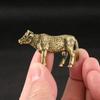 Tabletop Figurine Brass Cows Animal Statue Small Sculpture Gifts