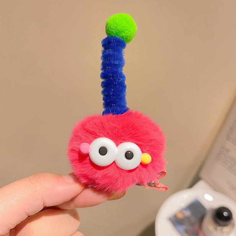 1PCS Cute Princess Large Eye Hair Ball Girls Hairpins Children Headwear Hairgrip Hair Clips Barrettes Hair Accessories