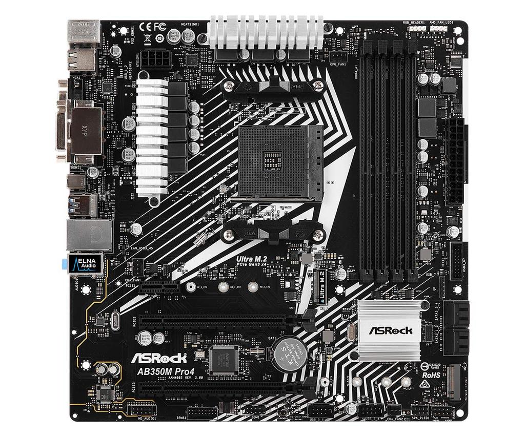 Asrock AMD AB350M Pro4 Micro ATX DDR4 Motherboard R2.0