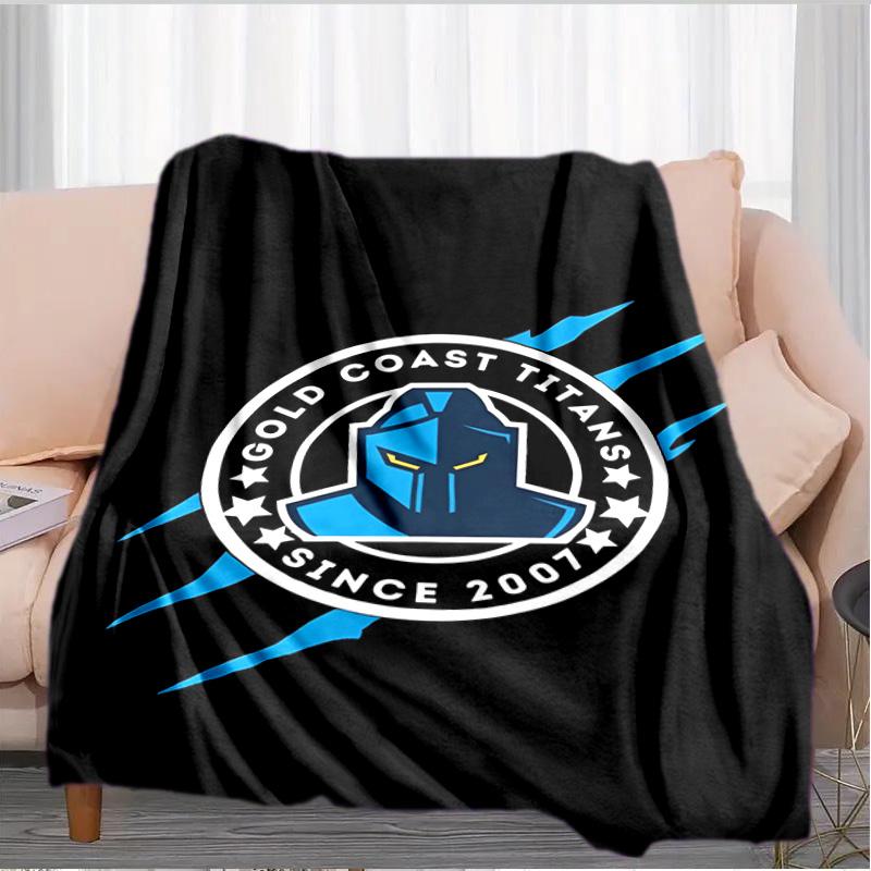 Golden Titan Emblem Design Blanket Suitable for Sofas, Beds, Offices, And Camping - Perfect Gift for Halloween Christmas