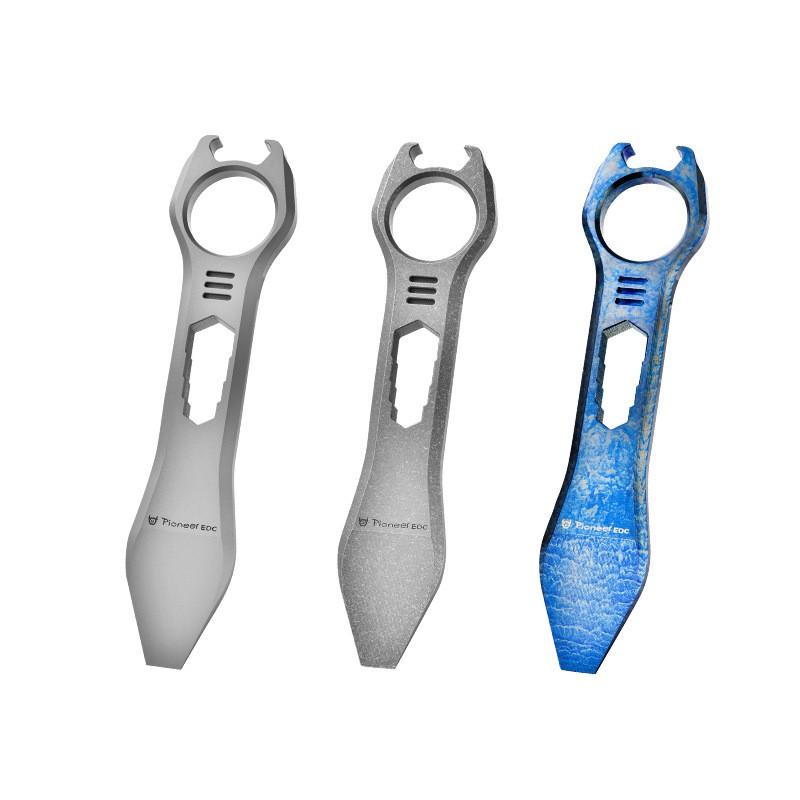 Titanium Multi-Tool EDC Pry Bar Camping Hiking Emergency Opening Hex Wrench Tool