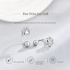 Cute Cat Paw Stud Earrings Double Sided Animal Paw Helix Cartilage Tragus Lobe Piercing Jewelry For Women Girls