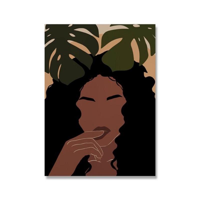 Африканская Бохо Королева Черная Женщина Рука Скандинавский Постер Принт Абстрактный Холст Настенное Искусство для Гостиной Декоративные Настенные Картины