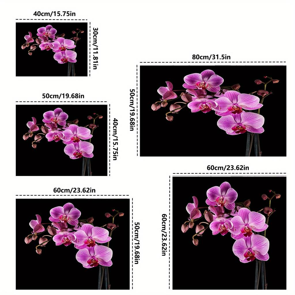 1Pcs Rubber Drying Mat With Retro Moroccan Orchid Print For Coffee Shop Kitchen Carpet Tableware Durable Diatom Mud Table Mat Pet Mat Coffeeware