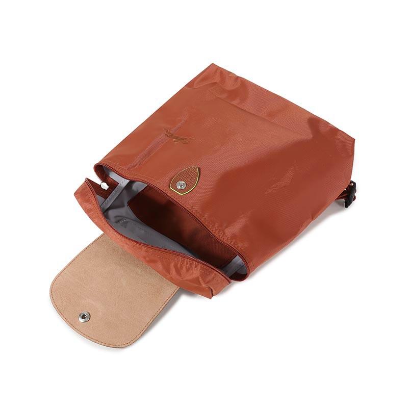 Longchamp Le Pliage Green Практичный Портативный Складной Рюкзак из Переработанного Холста Женский рюкзак Каштановый 1699919404