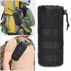 Tactical Water Bottle Pouch Travel Sports Water Bottle Holder with Drawstring Open Top And Mesh Bottom Attached To Backpack Vest Belt