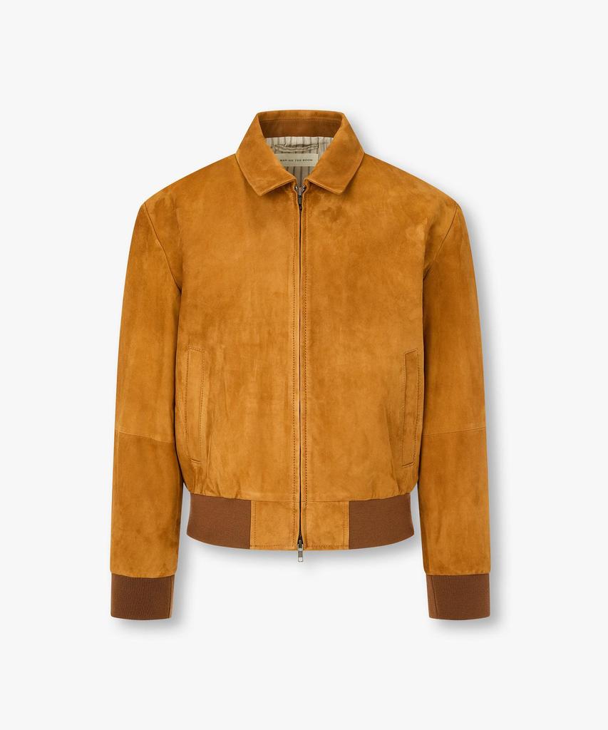 Man On The Boon Suede Zip-Up Jacket_Orange 4716110003