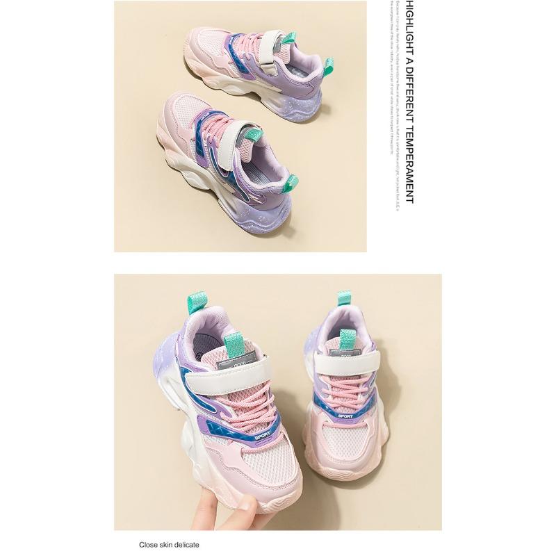 Обувь для девочек Daddy Shoes Весна и осень Новые детские сетчатые туфли Спортивная обувь для мальчиков Детские кроссовки для бега CuHK Children Light Sole Shoes