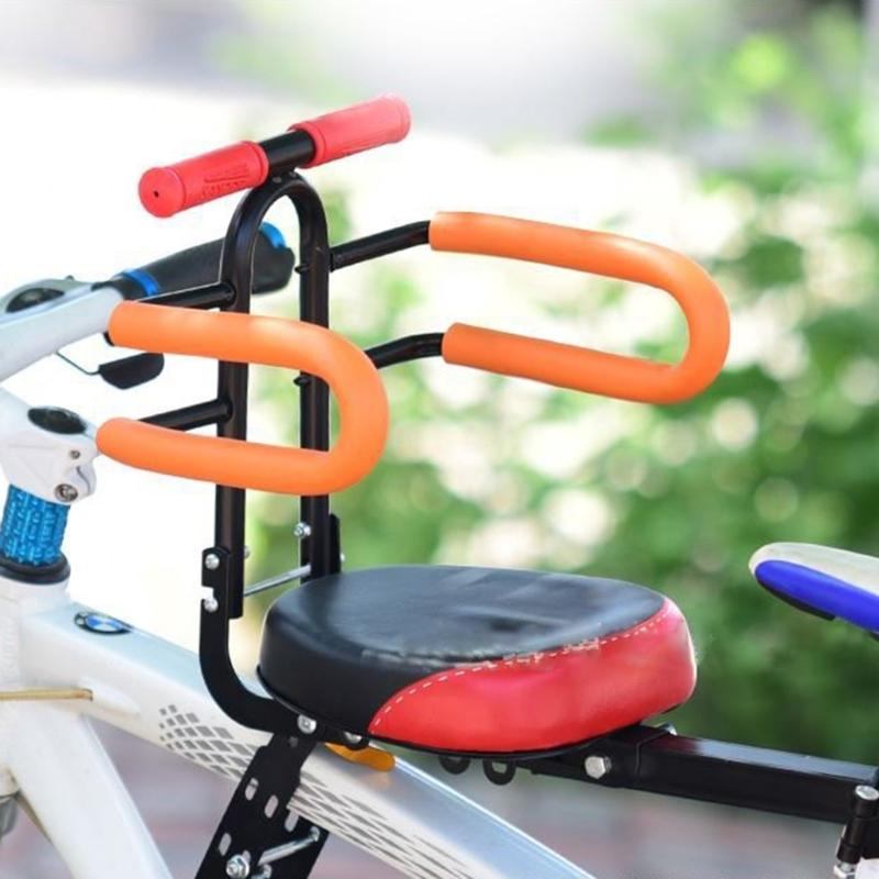 Kids Bike Seat Carbon Steel Child Bike Seat Foldable Front Mounted Child-Bicycle Seat Bike Accessories for Most Bicycles