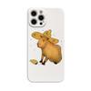Чехол для телефона с милым мультяшным капибарой и прямым краем для Apple iPhone 14 11 12 13 Pro Max Mini X XS XR 7 8 Plus SE2