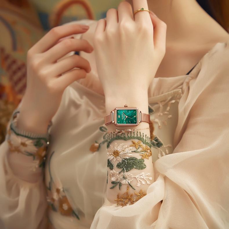 OLEVS Модные брендовые часы Квадратные кварцевые часы Ins Wind Женские часы Женские часы